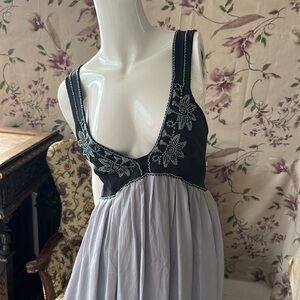 Silk Couture Embellished beaded Lined by Argentina designer Viviana Uchitel sz 4